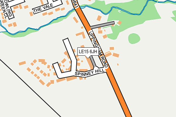 LE15 6JH map - OS OpenMap – Local (Ordnance Survey)