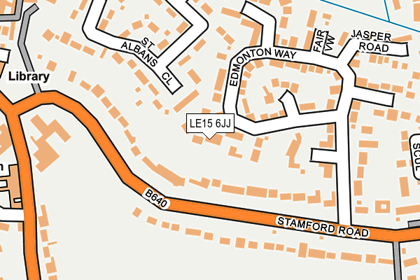 LE15 6JJ map - OS OpenMap – Local (Ordnance Survey)