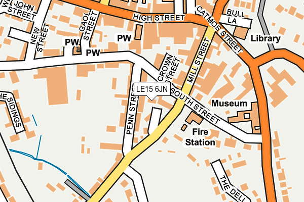 LE15 6JN map - OS OpenMap – Local (Ordnance Survey)