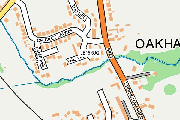 LE15 6JQ map - OS OpenMap – Local (Ordnance Survey)