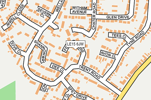 LE15 6JW map - OS OpenMap – Local (Ordnance Survey)