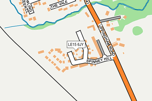 LE15 6JY map - OS OpenMap – Local (Ordnance Survey)