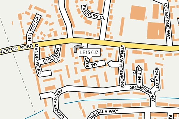 LE15 6JZ map - OS OpenMap – Local (Ordnance Survey)