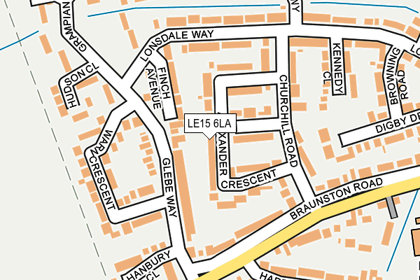 LE15 6LA map - OS OpenMap – Local (Ordnance Survey)