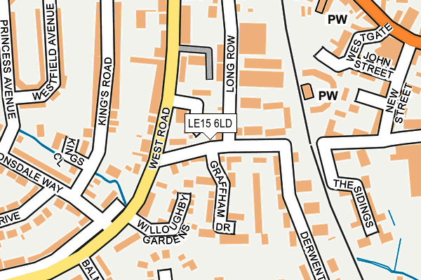 LE15 6LD map - OS OpenMap – Local (Ordnance Survey)