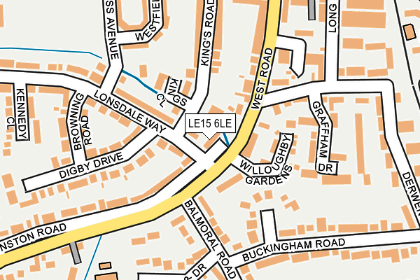 LE15 6LE map - OS OpenMap – Local (Ordnance Survey)