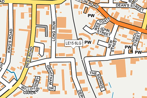 LE15 6LG map - OS OpenMap – Local (Ordnance Survey)