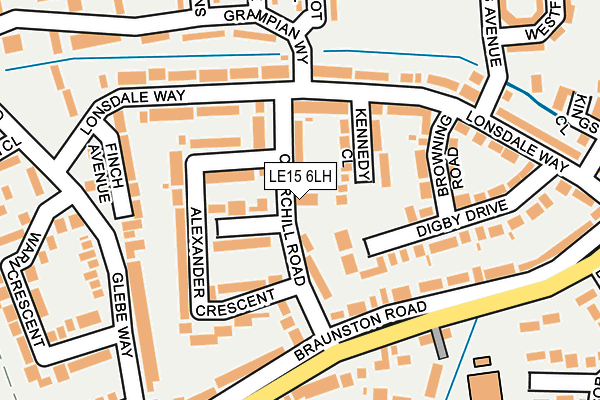LE15 6LH map - OS OpenMap – Local (Ordnance Survey)