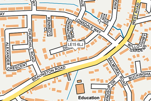 LE15 6LJ map - OS OpenMap – Local (Ordnance Survey)