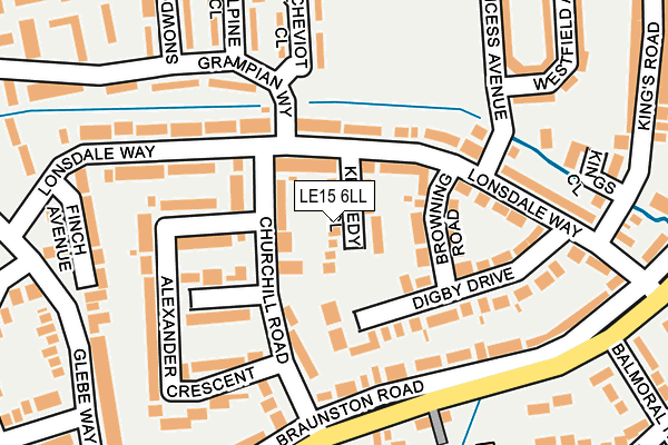 LE15 6LL map - OS OpenMap – Local (Ordnance Survey)