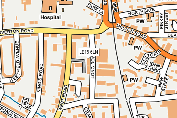 LE15 6LN map - OS OpenMap – Local (Ordnance Survey)