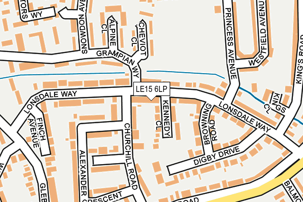 LE15 6LP map - OS OpenMap – Local (Ordnance Survey)