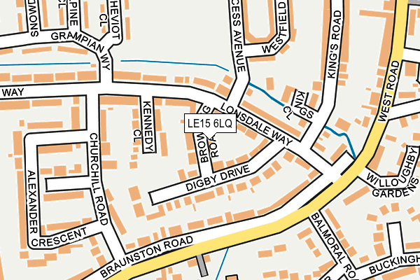 LE15 6LQ map - OS OpenMap – Local (Ordnance Survey)