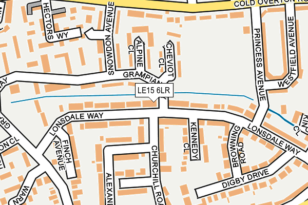 LE15 6LR map - OS OpenMap – Local (Ordnance Survey)