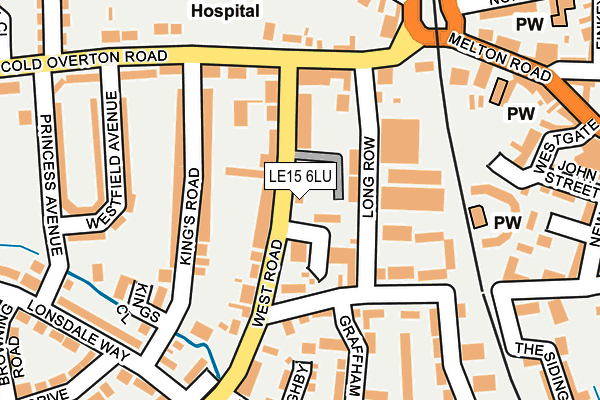 LE15 6LU map - OS OpenMap – Local (Ordnance Survey)