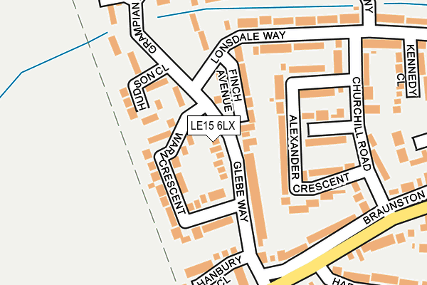 LE15 6LX map - OS OpenMap – Local (Ordnance Survey)