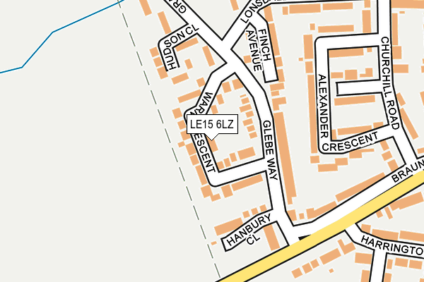 LE15 6LZ map - OS OpenMap – Local (Ordnance Survey)