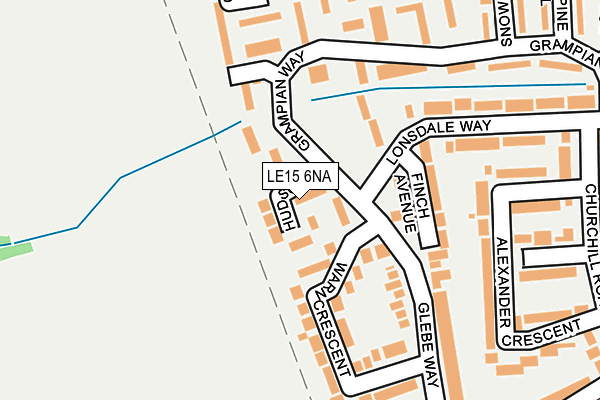 LE15 6NA map - OS OpenMap – Local (Ordnance Survey)