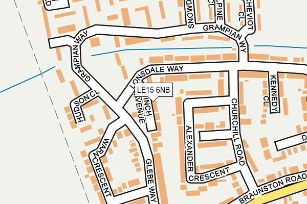 LE15 6NB map - OS OpenMap – Local (Ordnance Survey)