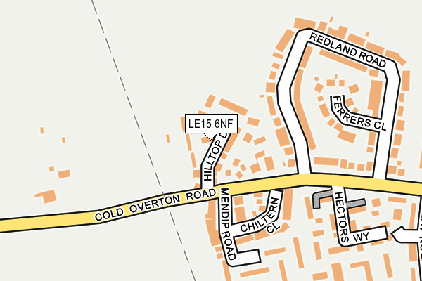 LE15 6NF map - OS OpenMap – Local (Ordnance Survey)