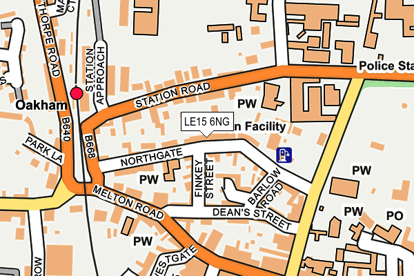 LE15 6NG map - OS OpenMap – Local (Ordnance Survey)