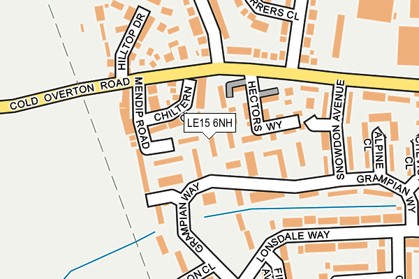 LE15 6NH map - OS OpenMap – Local (Ordnance Survey)
