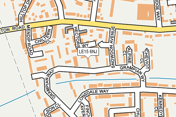 LE15 6NJ map - OS OpenMap – Local (Ordnance Survey)