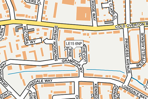 LE15 6NP map - OS OpenMap – Local (Ordnance Survey)