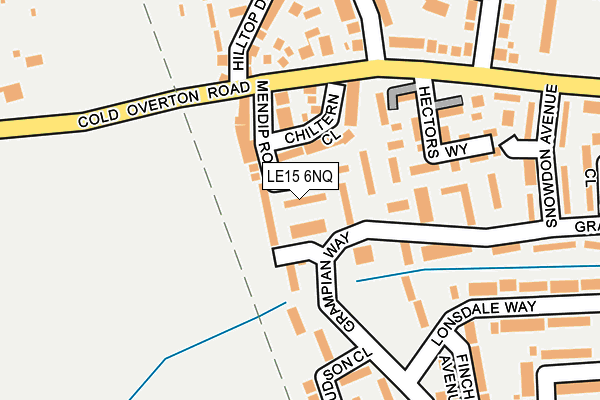 LE15 6NQ map - OS OpenMap – Local (Ordnance Survey)