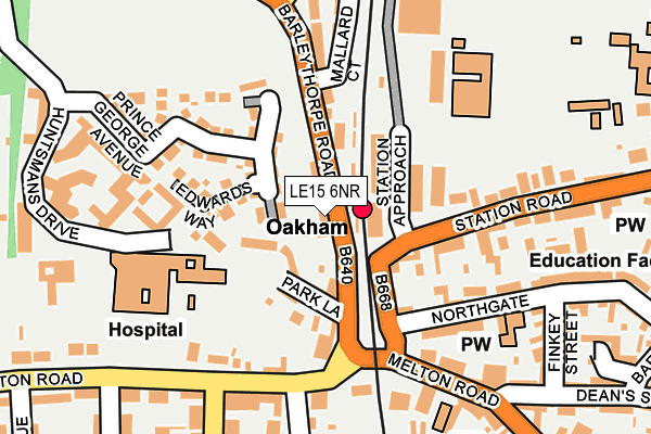 LE15 6NR map - OS OpenMap – Local (Ordnance Survey)