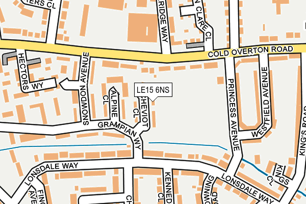 LE15 6NS map - OS OpenMap – Local (Ordnance Survey)