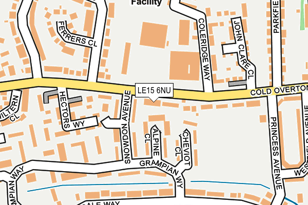LE15 6NU map - OS OpenMap – Local (Ordnance Survey)