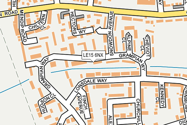 LE15 6NX map - OS OpenMap – Local (Ordnance Survey)