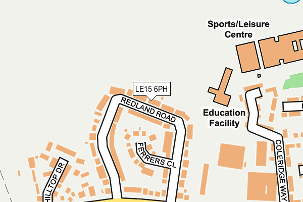 LE15 6PH map - OS OpenMap – Local (Ordnance Survey)