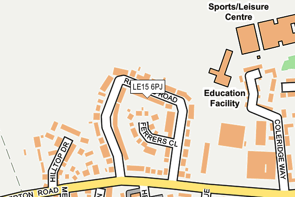 LE15 6PJ map - OS OpenMap – Local (Ordnance Survey)