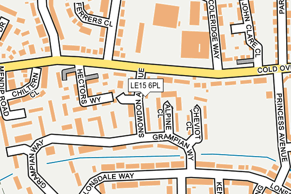 LE15 6PL map - OS OpenMap – Local (Ordnance Survey)
