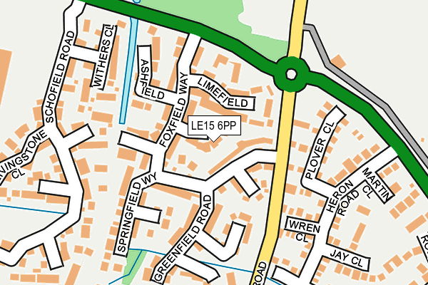 LE15 6PP map - OS OpenMap – Local (Ordnance Survey)