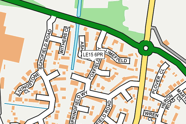 LE15 6PR map - OS OpenMap – Local (Ordnance Survey)