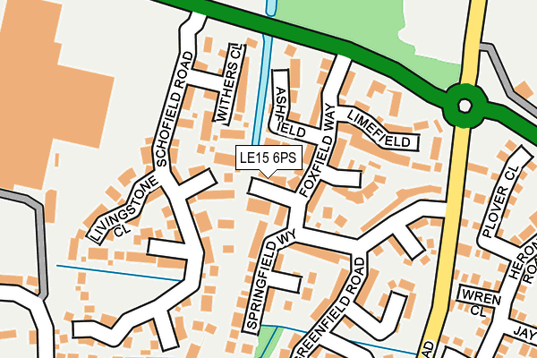 LE15 6PS map - OS OpenMap – Local (Ordnance Survey)