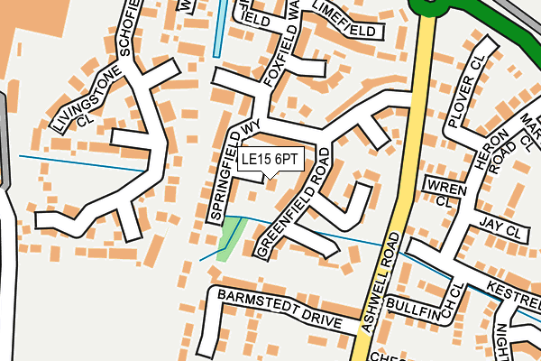 LE15 6PT map - OS OpenMap – Local (Ordnance Survey)