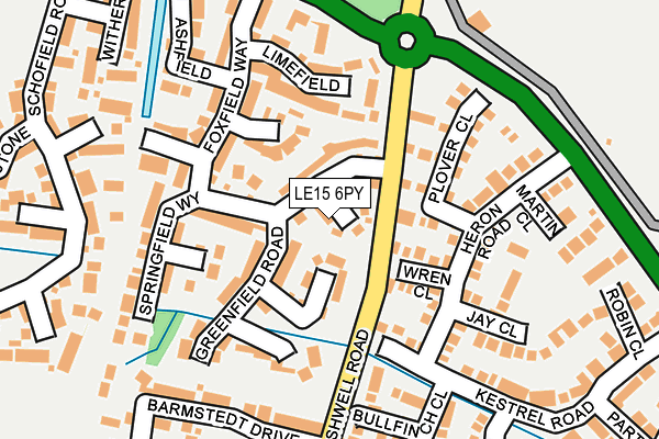 LE15 6PY map - OS OpenMap – Local (Ordnance Survey)