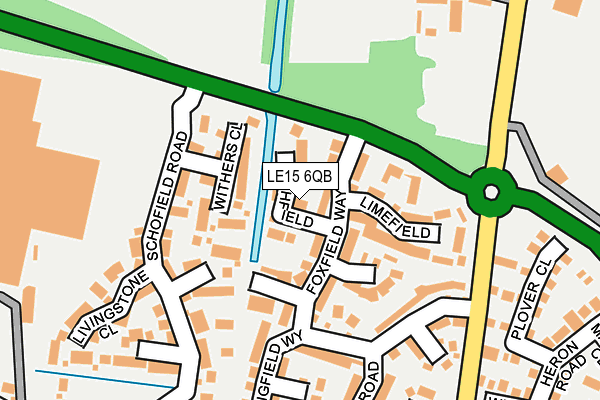 LE15 6QB map - OS OpenMap – Local (Ordnance Survey)