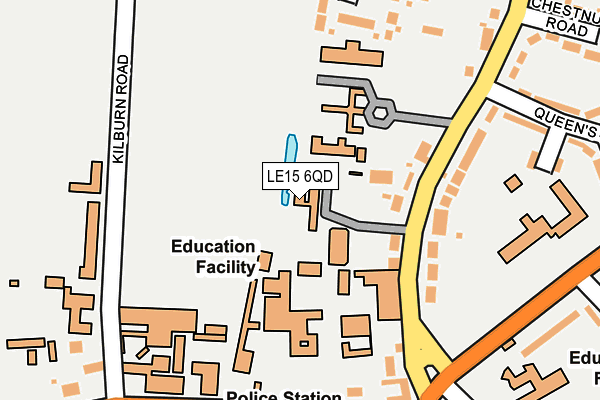 LE15 6QD map - OS OpenMap – Local (Ordnance Survey)