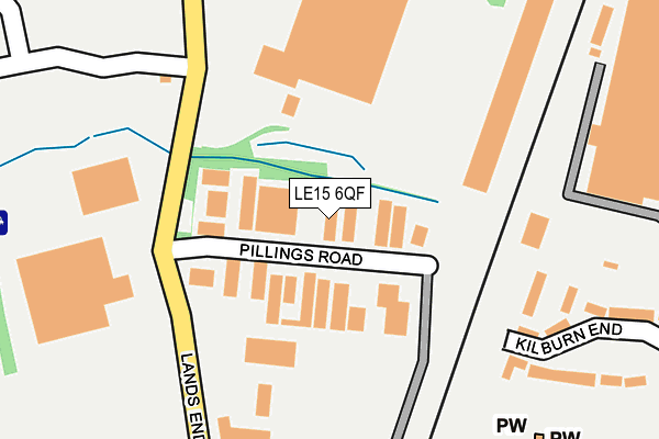 LE15 6QF map - OS OpenMap – Local (Ordnance Survey)