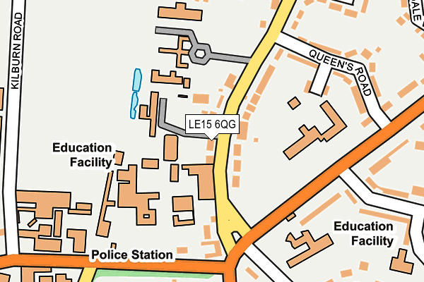 Map of OAKHAM FISH LIMITED at local scale