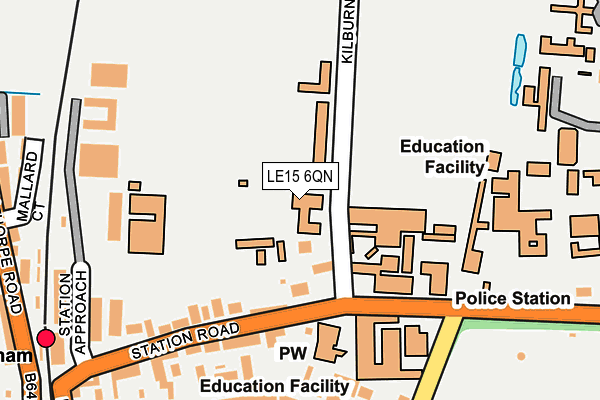 LE15 6QN map - OS OpenMap – Local (Ordnance Survey)