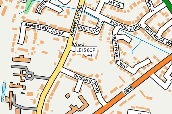 LE15 6QP map - OS OpenMap – Local (Ordnance Survey)