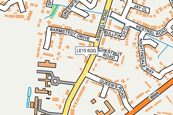 LE15 6QQ map - OS OpenMap – Local (Ordnance Survey)