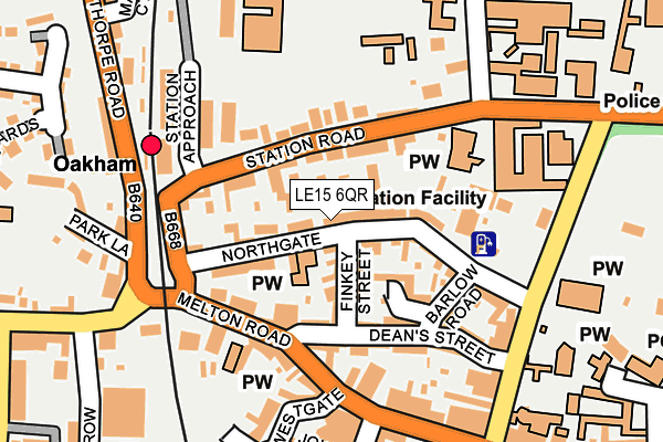 LE15 6QR map - OS OpenMap – Local (Ordnance Survey)