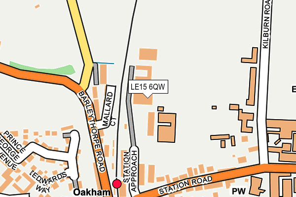LE15 6QW map - OS OpenMap – Local (Ordnance Survey)